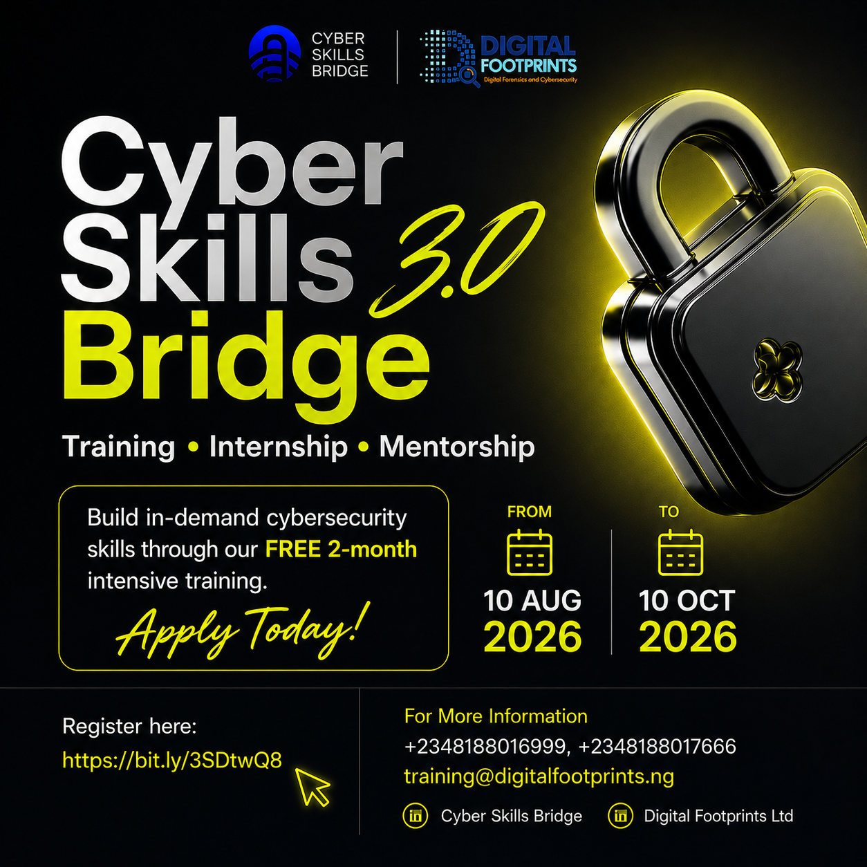 Cyber Skills Bridge 3.0: Registration Now Open!